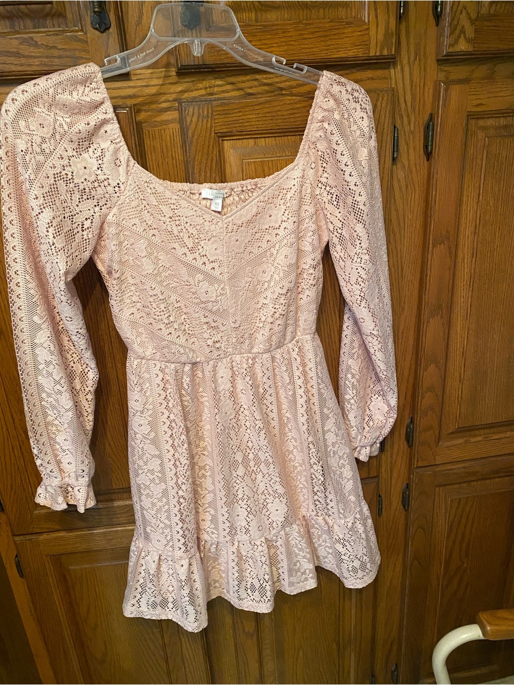 LC Lauren Conrad Blush Pink Lace Mini Dress